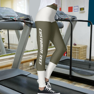 Legging Amante de Gato Personalizado Quente Neutro Oliva E