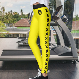 Legging Amante de Gatos Mãe de Estimação Amarelo Preto Per