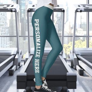 Legging Amante de Gatos Mãe de Estimação Teal Escuro Neutr