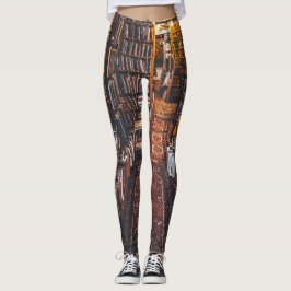 Legging Amantes de Livros Prateleiras de Livros de Loja de
