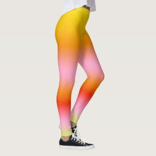 Legging Amarelo-amarelo-amarelo-escuro, cor-de-laranja-ros