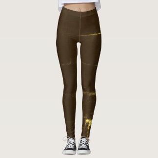 Legging Amarelo Aquarela Sobre Marrom
