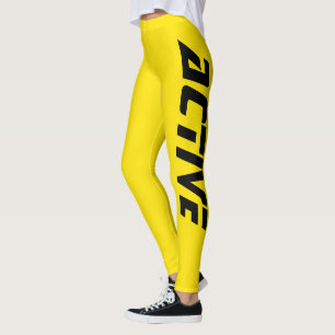 Legging Amarelo Ativo Esportivo de Verão Resfriado