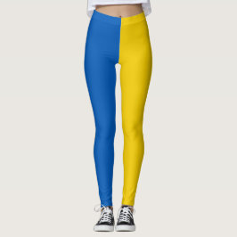 Legging Amarelo Azul de Bandeira da Ucrânia