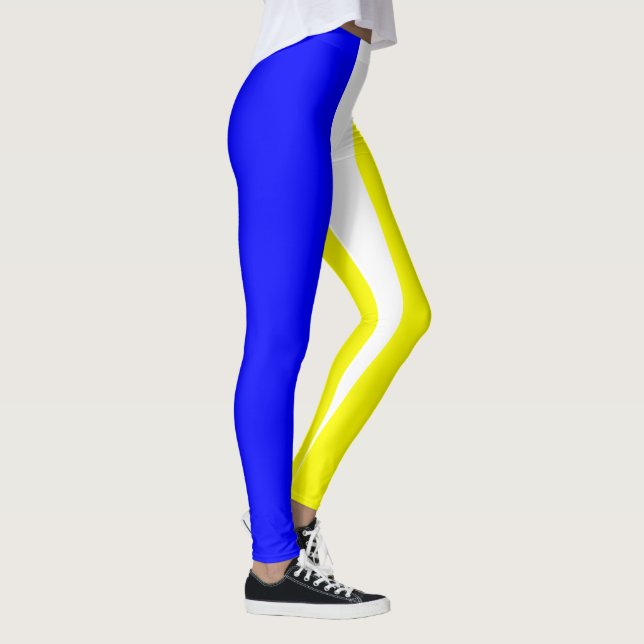 Legging Amarelo azul e branco Vertical-Listrados (Direita)