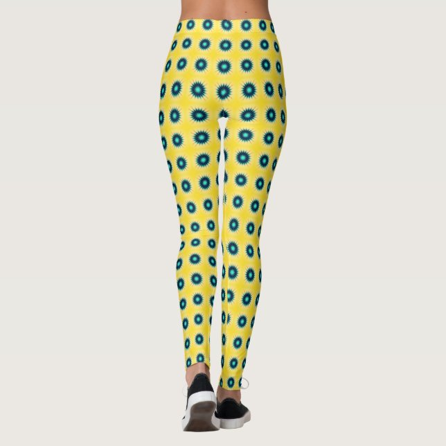 Legging Amarelo azul-turquesa (Verso)