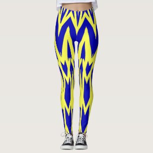 Legging Amarelo azul vibrante clássico "Ratti_Creative_Art