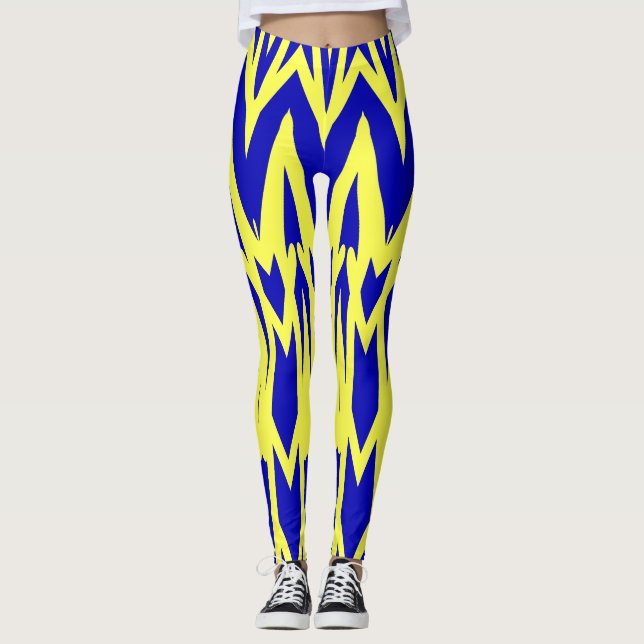 Legging Amarelo azul vibrante clássico "Ratti_Creative_Art (Frente)