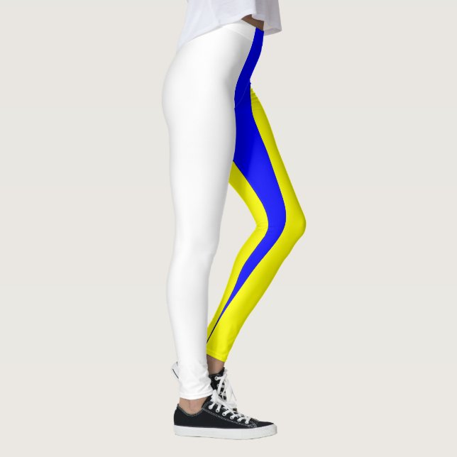 Legging Amarelo branco e azul Vertical-Listrados (Direita)