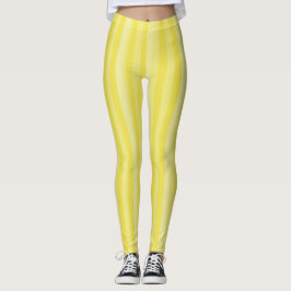 Legging Amarelo Brilhante Minimalista Simples, Stripado