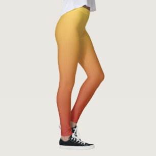 Legging Amarelo - caneleiras vermelhas do inclinação