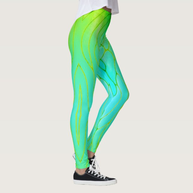 Legging Amarelo claro, verde e lacrimogêneo (Direita)