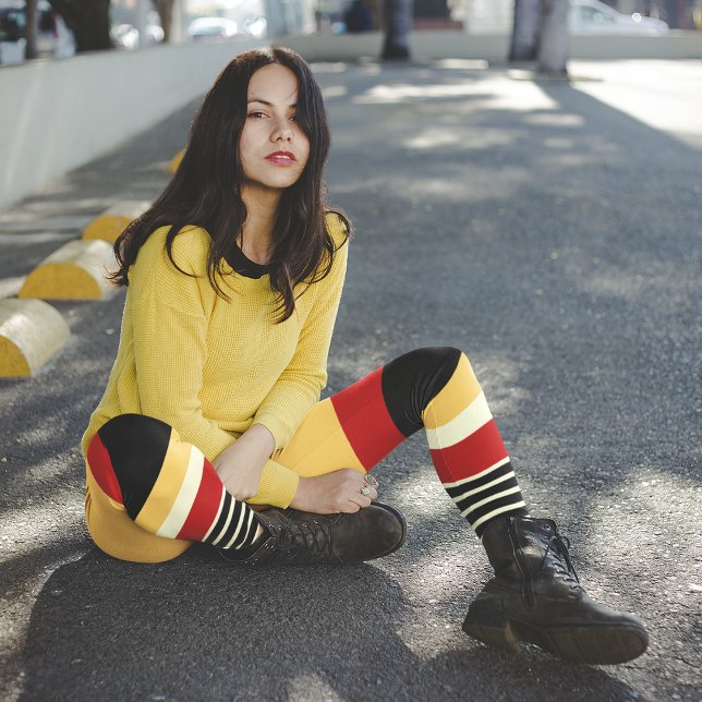 Legging Amarelo de Contraste com Vermelho (Criador carregado)
