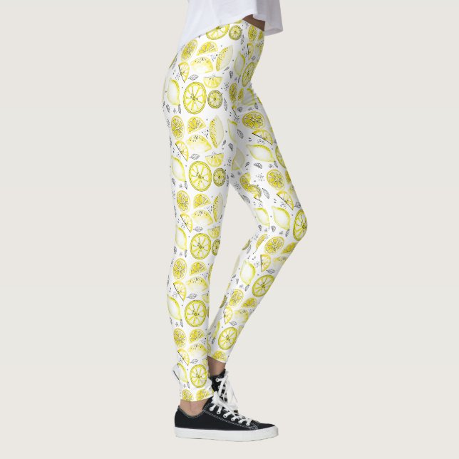 Legging Amarelo-do-rabo-de-macaco-limão-limão-doce (Direita)