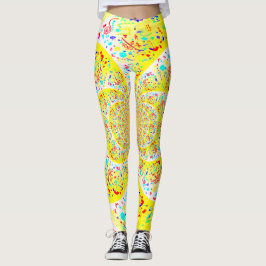 Legging Amarelo espiral