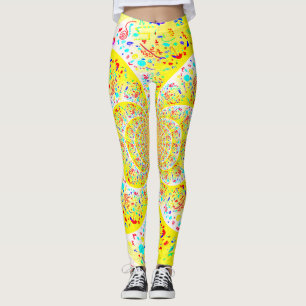 Legging Amarelo espiral