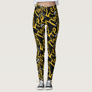 Legging Amarelo Feliz e Livre Moderno em Pintura Típica Pr