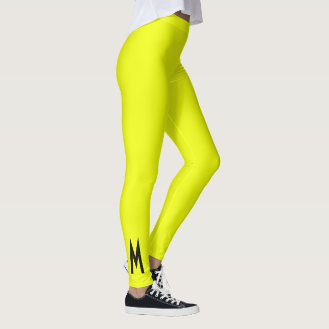 Legging Amarelo fluorescente neon moderno simples (Direita)