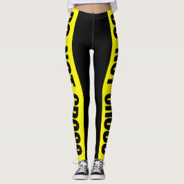 Legging Amarelo Não Cruze A Cena De Crime Áreas Perigosas 