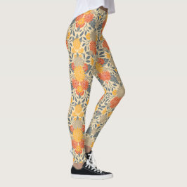 Legging Amarelo quente, laranja e azul