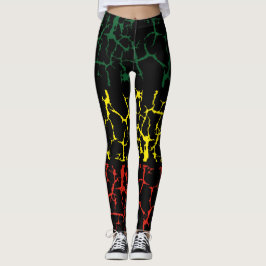 Legging Amarelo Verde. Vermelha