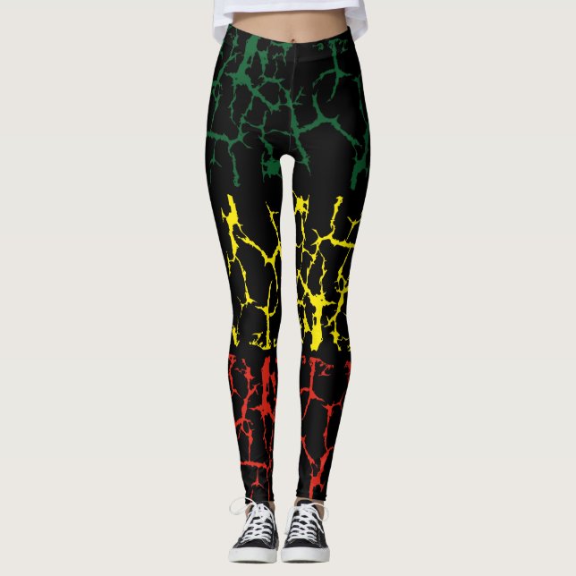 Legging Amarelo Verde. Vermelha (Frente)