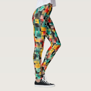 Legging Amarelo Verde Vermelho Amarelo