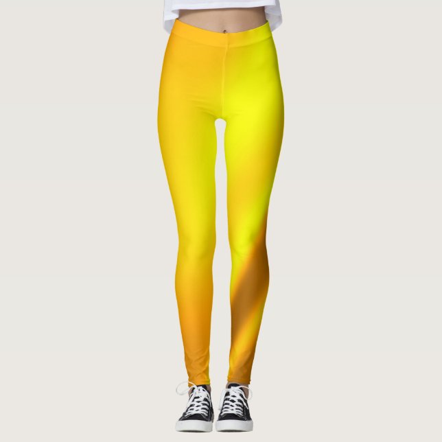 Legging Amarelo | Zazzle_Growth. (Frente)