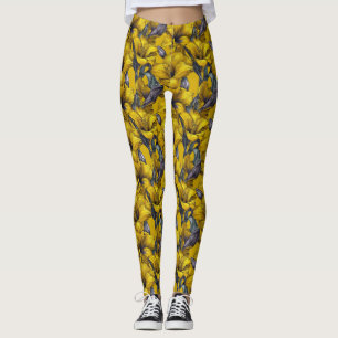 Legging Amarílis Pétala de Levantamento de Peso Amarelo Ob
