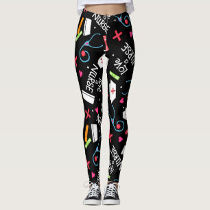 Legging Ame um preto irrisório colorido da arte da