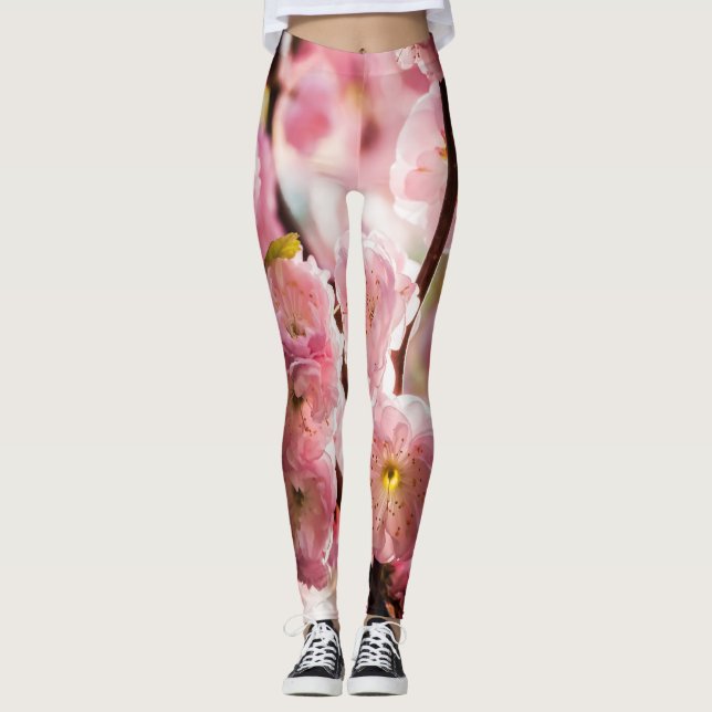 Legging Ameixa de Flor - Paradize Rosa (Frente)