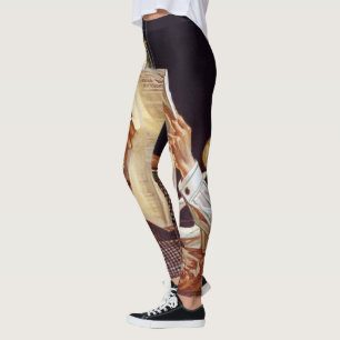 Legging American Advertisement, Colares de Camisas de Seta