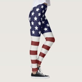 Legging American Flag American USA Pattern
