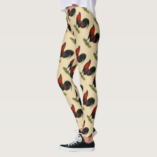 Legging American Game BB Black Red Rooster