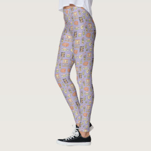 Legging AMIGOS™   Padrão de Ícone Roxo