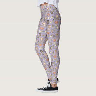 Legging AMIGOS™ | Padrão de Ícone Roxo