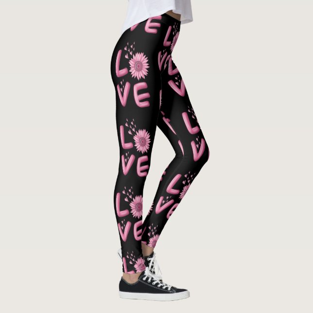 Legging Amor Girassol Rosa (Direita)