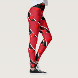 Legging AMOR TRINIDAD Corações Vermelhos CORRA SUA CORRIDA
