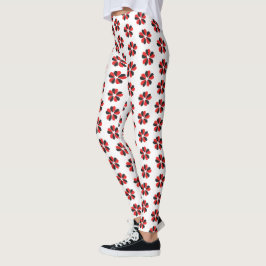 Legging amor valentine casal vermelho preto floral novo si
