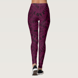 Legging AMOR - Vários Idiomas - Personalizável Internaci