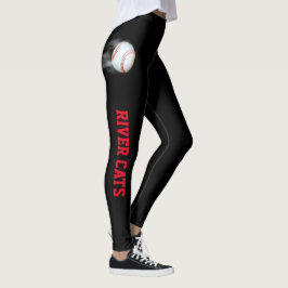 Legging Ampliar A Bola Baseball Editável Personalizada