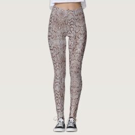 Legging Anaconda Snakeskin branco natural