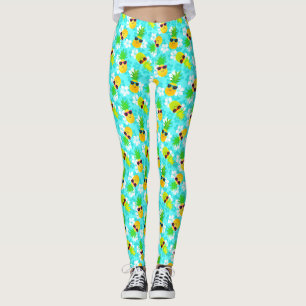 Legging Ananás Tropicais Engraçado Verão