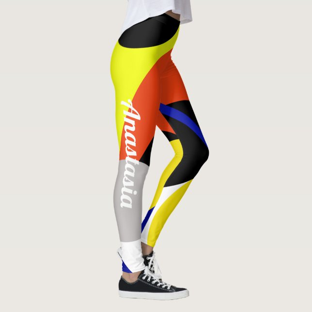 Legging Anastasia adiciona seu nome Abstrato (Direita)