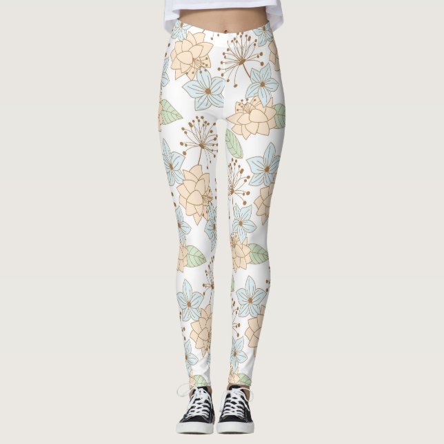 Legging ancas de flores de primavera (Frente)
