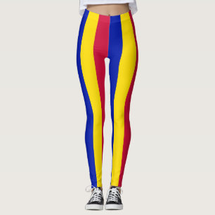 Legging Andorra - Cores de Bandeiras Nacionais Verticais