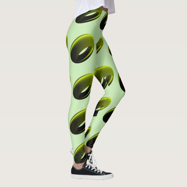 Legging Anéis de gradiente verdes e pretos (Direita)