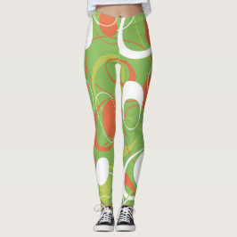 Legging Anéis de Saturno Laranja e Verde