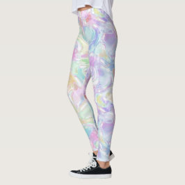Legging Anel Pink Violet Blue Turquoise Swirls