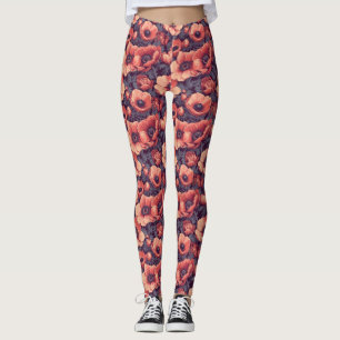 Legging Anêmonas de Levantamento de Peso Vermelhas Present